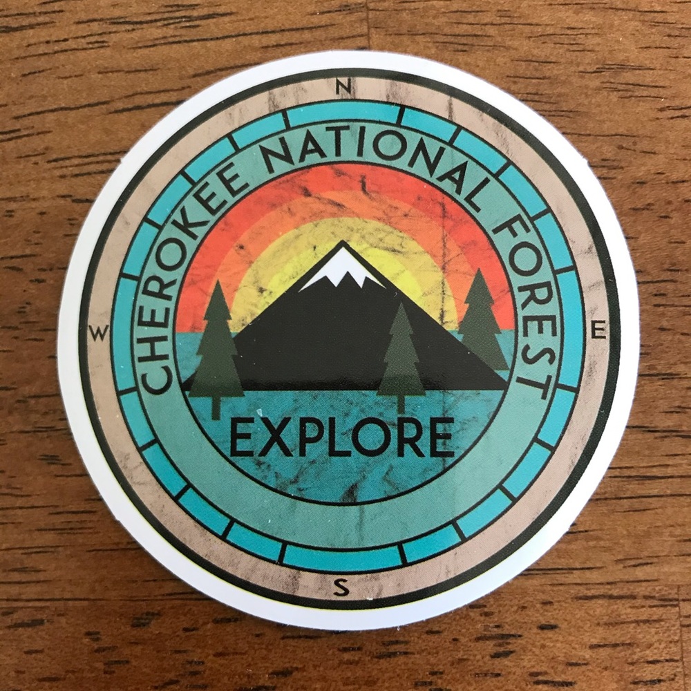2/$8 Cherokee National Forest Explore Sticker